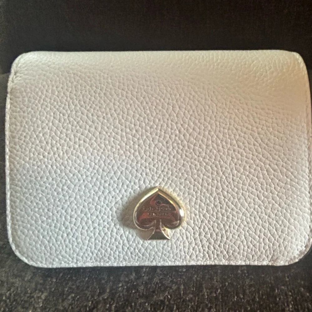 NWT- Kate Spade L- Zip White wallet. In wrapper.